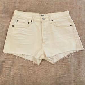 Agolde White Parker Vintage Cut-off Shorts Size 28